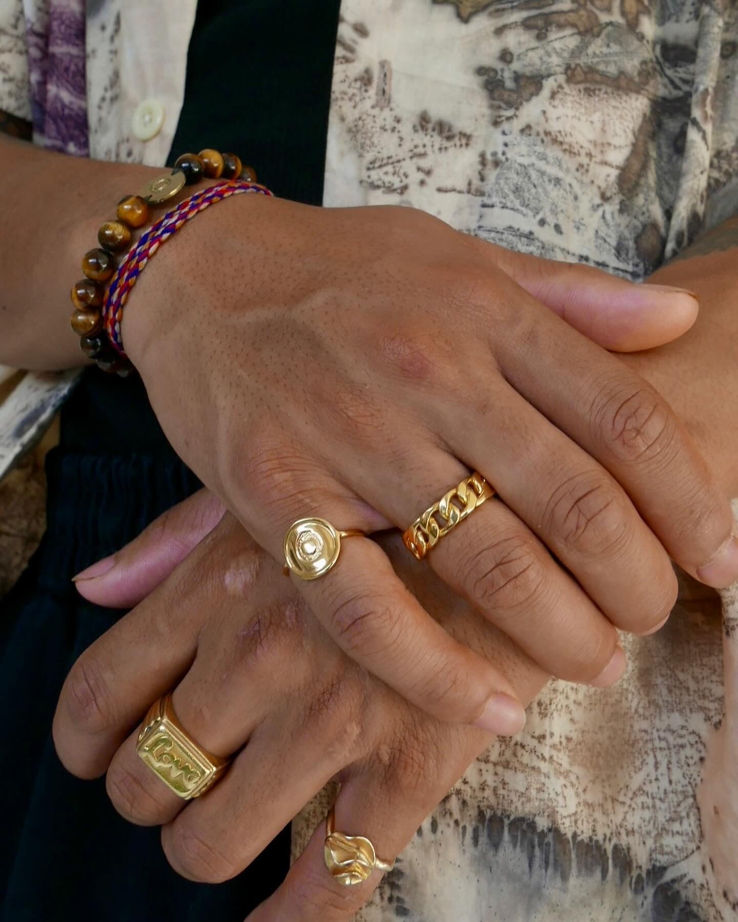 Sab Faro Ouroboros Hand-stamped coin ring