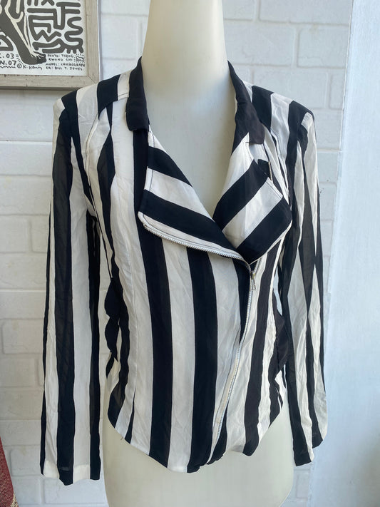 Pre-Loved Collectives Silk Stripes Long Sleeves Top From