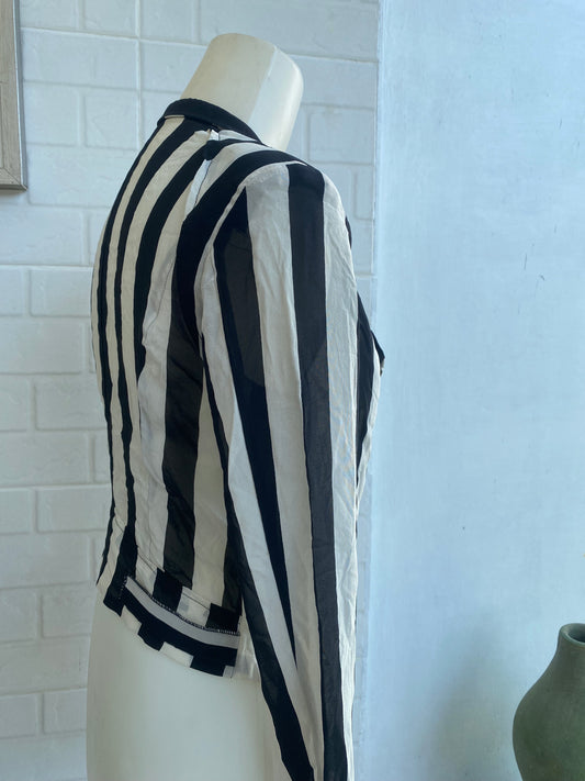 Pre-Loved Collectives Silk Stripes Long Sleeves Top From