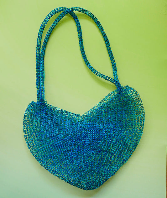 By Sumba Artisans Small Heart Wire Crochet Bag