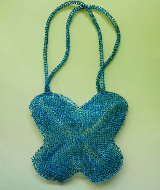 By Sumba Artisans Small Butterfly Wire Crochet Bag