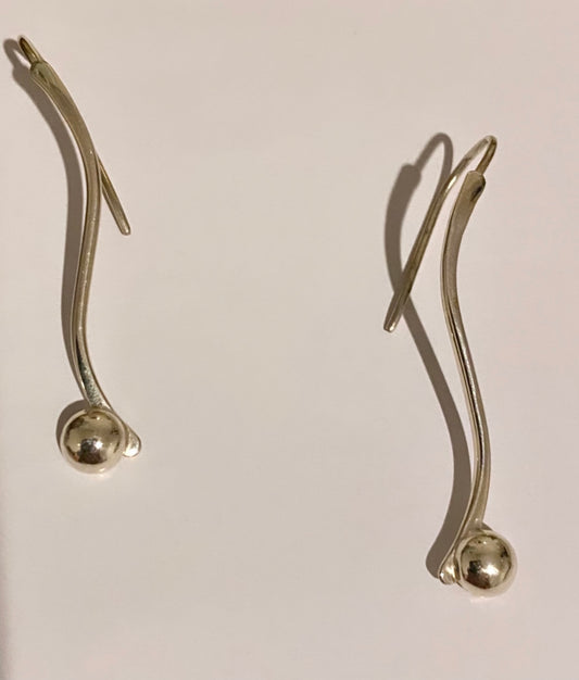 Mix Of Metals Serene Minimalist Earrings Silver 925