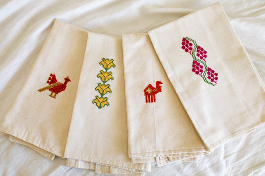 Camel Tatreez Tea Towel