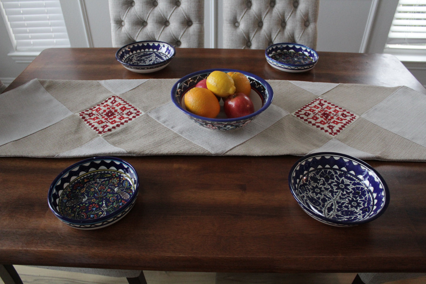 Tatreez Table Runner - Palestinian Red