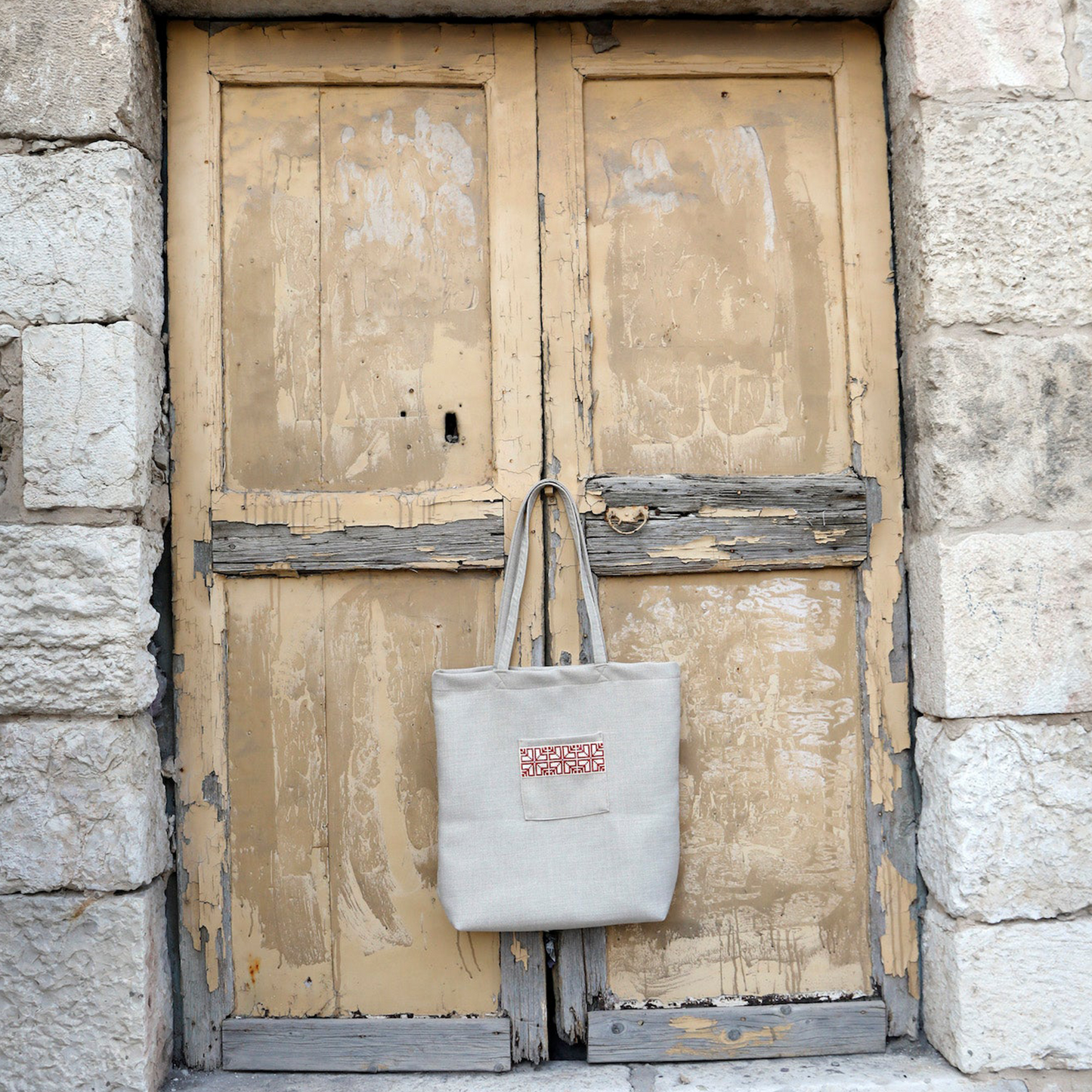 Fabric Market Tote - Palestinian Red