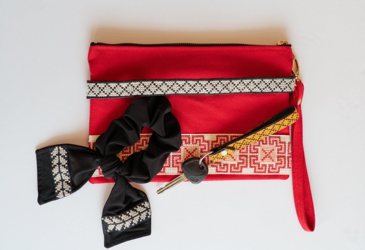 Accessories Holiday Gift Box - Red Tatreez Pouch - Darzah