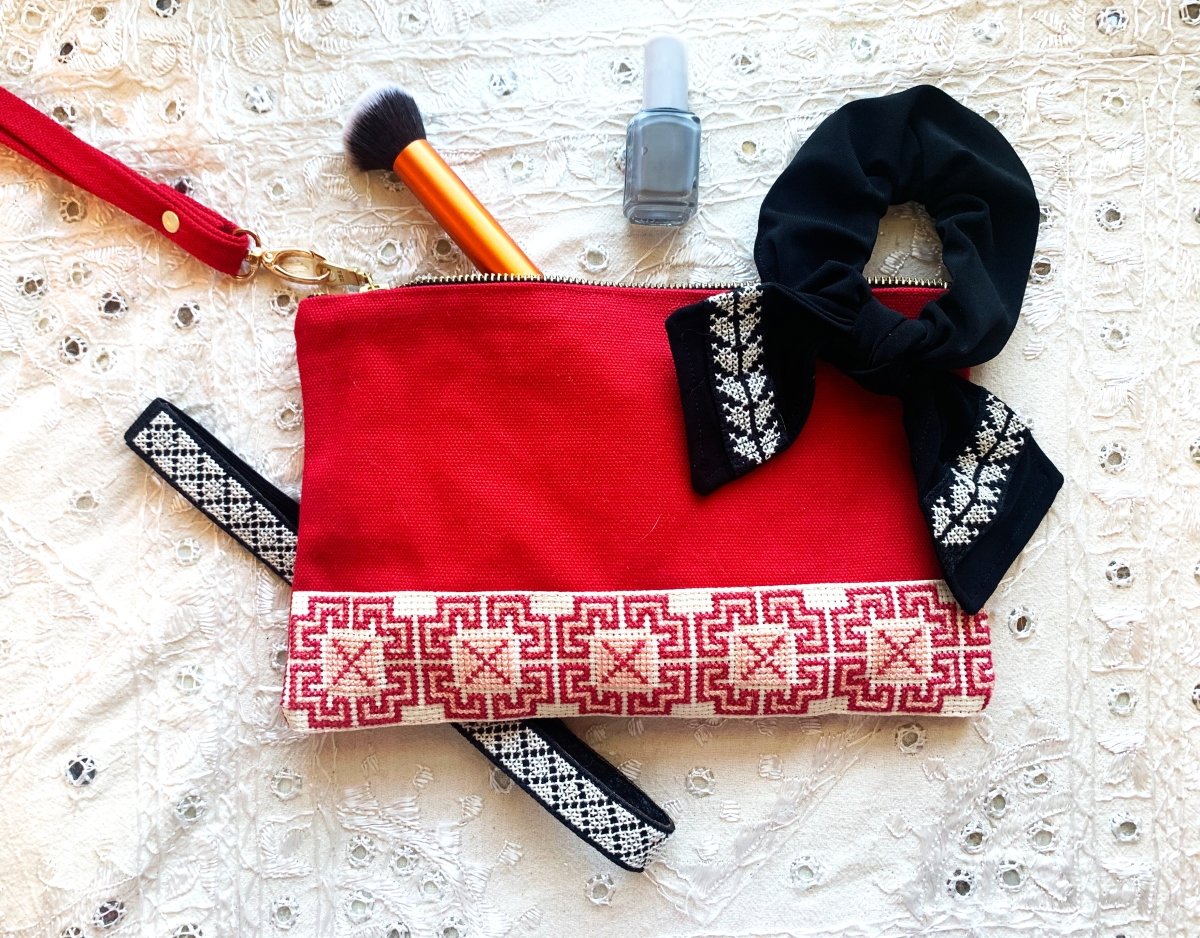 Accessories Holiday Gift Box - Red Tatreez Pouch - Darzah