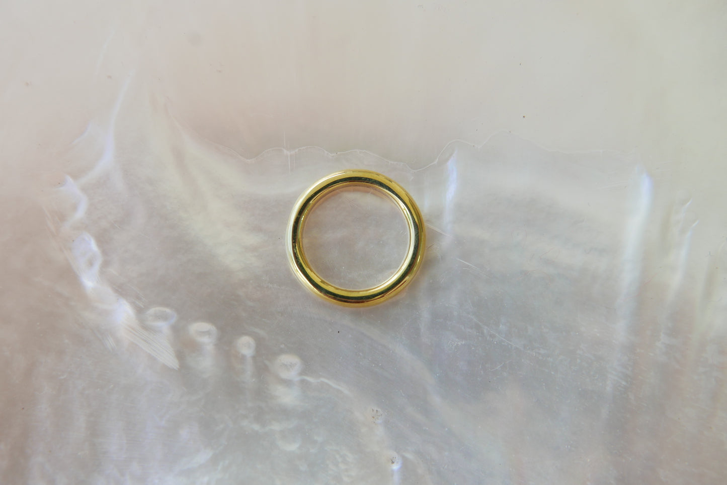 Mix Of Metals Tube Brass Minimal Ring