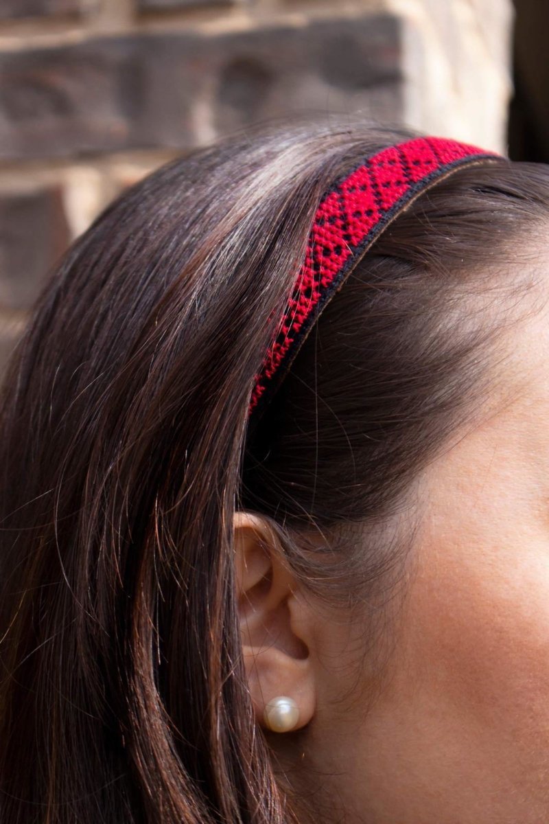 Tatreez Headband in Red - Darzah